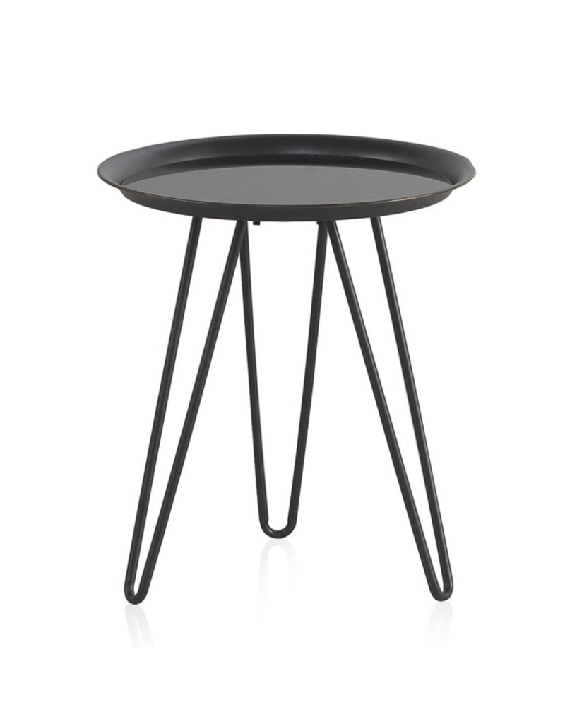 mesa auxiliar  metal con cristal