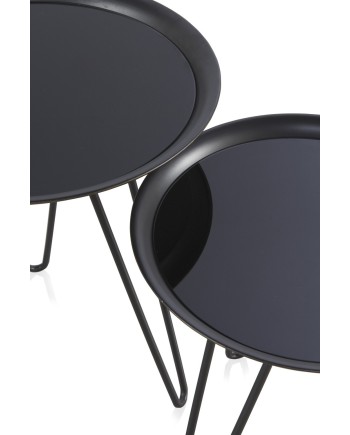table d'appoint métal avec verre