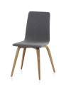 chaise en bois tapissee couleur gris pack 4 unités