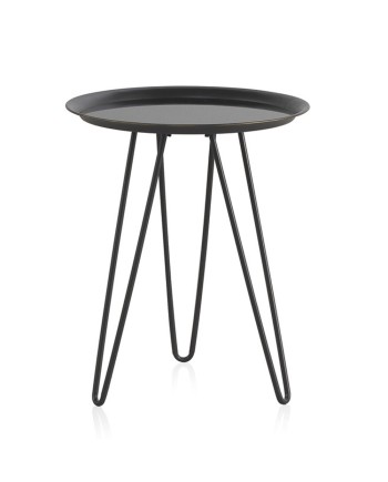 table d'appoint métal avec verre