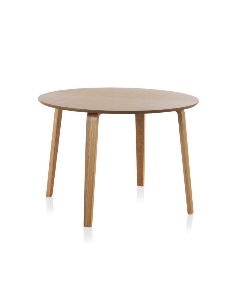 mesa madera de contrachapado de roble 110 diametro