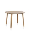 mesa madera de contrachapado de roble 110 diametro