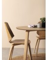 table plateau naturel avec pieds en contreplaqué de chêne 110 cm