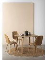 table plateau naturel avec pieds en contreplaqué de chêne 110 cm
