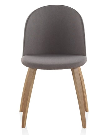 silla madera tapizada con respaldo lacado blanco pack 4 unidades