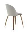 silla madera tapizada con respaldo lacado blanco pack 4 unidades