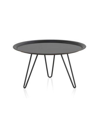 mesa centro metal com vidro