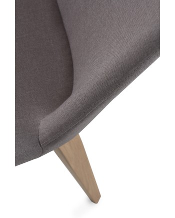 pack 4 chaises tapissées avec pieds contreplaqué en chêne naturel