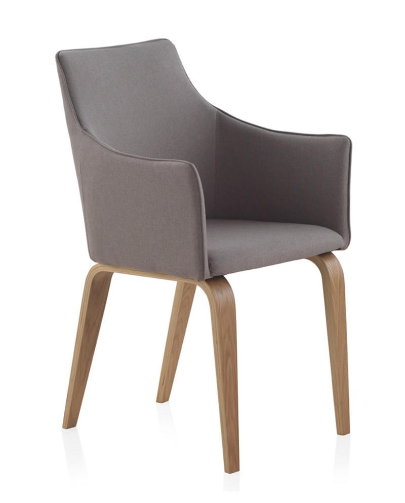 sillón madera tapizado
