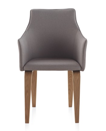 sillón madera tapizado
