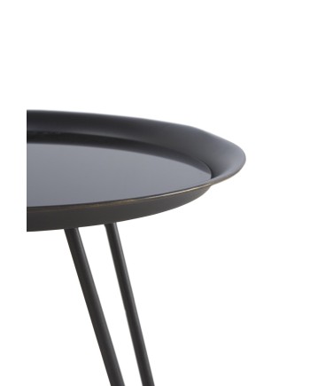 mesa centro metal con cristal