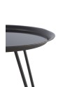 mesa centro metal con cristal