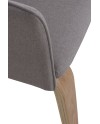 fauteuil tapisse couleur gris pieds contreplaque chêne