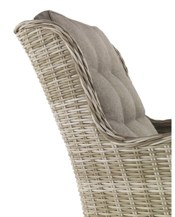 fauteuil en fibre synthétique avec coussin unicolore