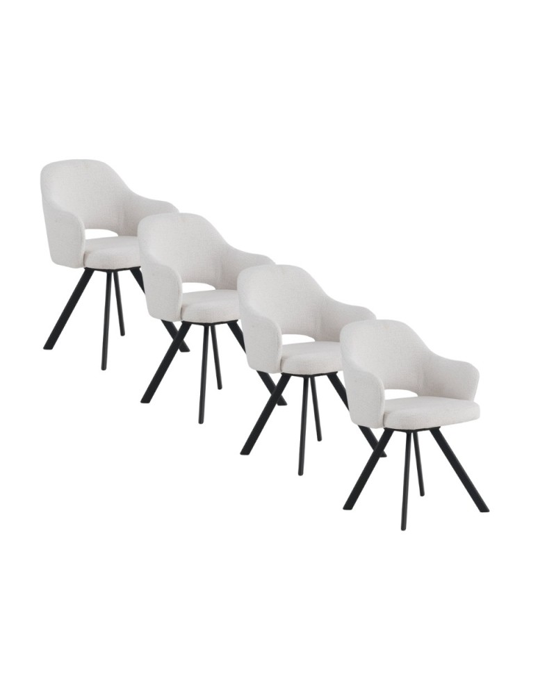 Lot de 4 fauteuils, Rexi