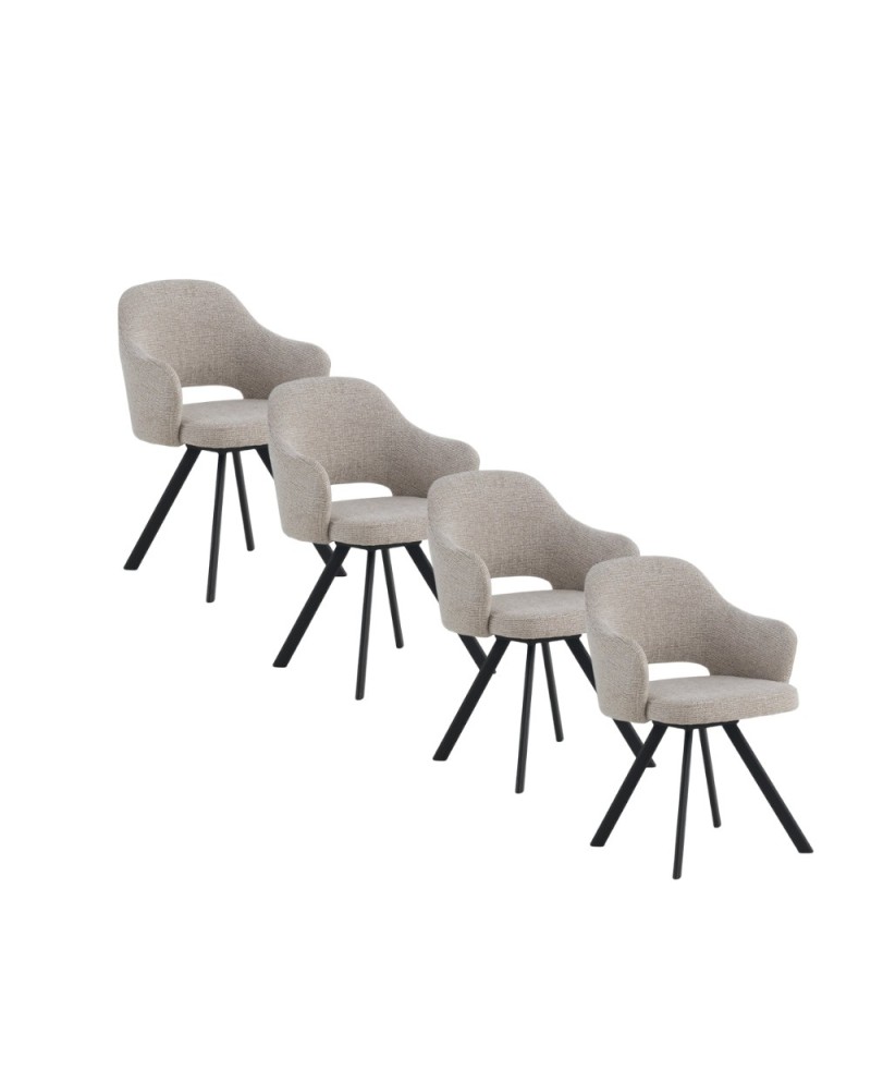 Lot de 4 fauteuils, Sasta