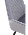 pack 4 sillones tapizados terciopelo gris patas metálicas negras