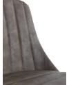 pack 4 chaises rembourrées taupe avec pieds en métal noir