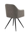 sillón tapizado  taupe patas metálicas negras