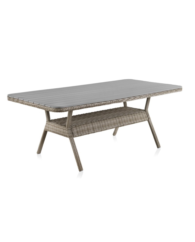 mesa alumínio fibra sintética com tampo polywood 200x100