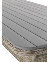 table en fibre synthétique avec plateau en polywood 200x100