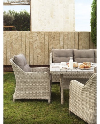 mesa aluminio fibra sintética con tapa polywood 200x100