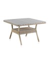 mesa alumínio fibra sintética com tampo polywood 120x120