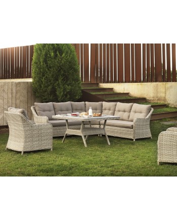 mesa alumínio fibra sintética com tampo polywood 120x120