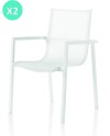 fauteuil en aluminium blanc textiline blanc