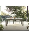 fauteuil en aluminium taupe textiline taupe