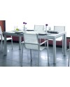 mesa alumínio extensível com vidro 180/240x100cm