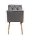 banquette rembourrée velours beige avec pieds métalliques