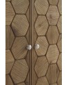 commode 2 portes bois de frêne blanc patiné