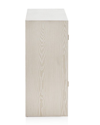 cómoda 2 portas madeira de freixo branco patinado