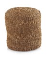 pouf algue marine et coton 40 cm diametre
