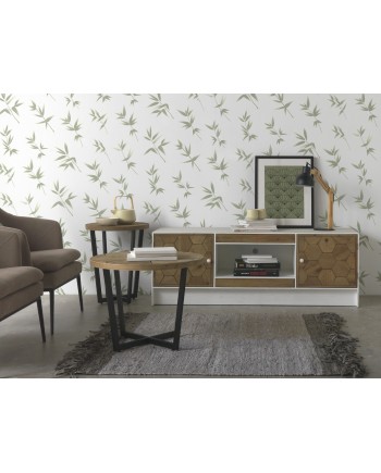 mueble tv madera de fresno blanco patinado