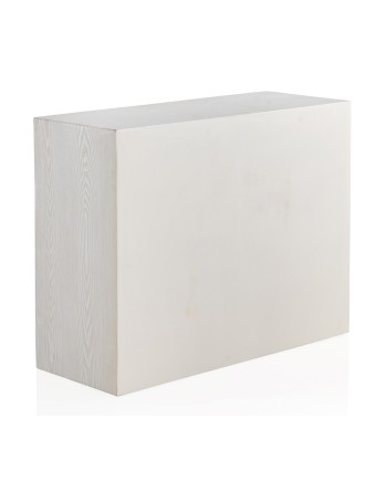 cómoda 1 porta e 3 gavetas madeira de freixo branco patinado