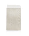 mesa de cabeceira 2 gavetas madeira de freixo branco patinado