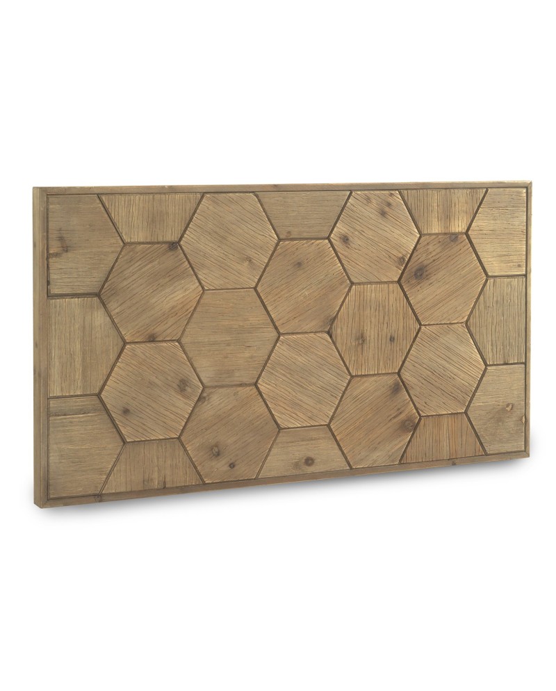 tête de lit bois de frêne 110x60 blanc petiné