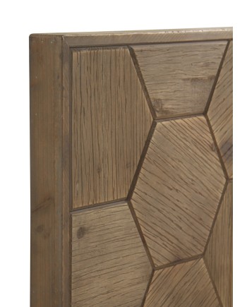 tête de lit bois de frêne 110x60 blanc petiné