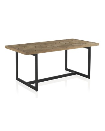 mesa madera de fresno 178x90 con pie metálico