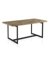table en bois de frêne 178x90 pied metal