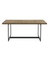 mesa madeira de freixo 178x90 com pé metálico