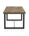mesa madera de fresno 178x90 con pie metálico