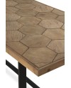 mesa madeira de freixo 178x90 com pé metálico
