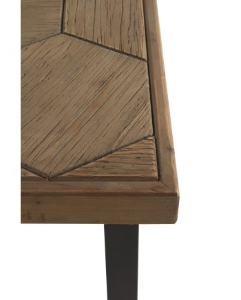 mesa madeira de freixo 178x90 com pé metálico