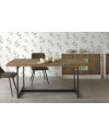 mesa madeira de freixo 178x90 com pé metálico