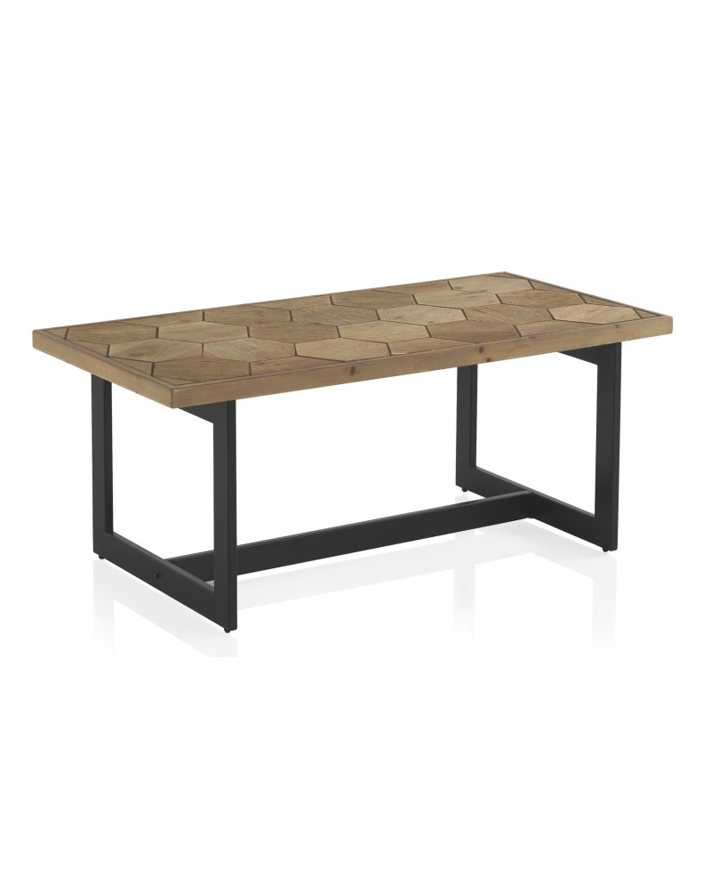 table basse bois de frêne avec pied metal