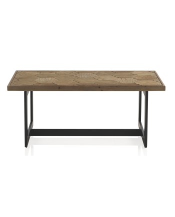 table basse bois de frêne avec pied metal
