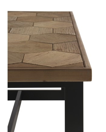table basse bois de frêne avec pied metal